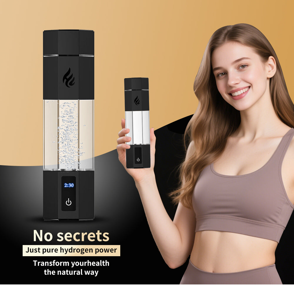Hydrogen Water Bottle Generator Black