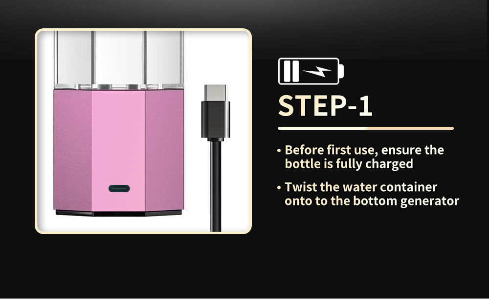 Hydrogen Water Bottle Generator Blue