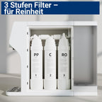Osmosis System (RO) Countertop Filter (Mobile) with Temperature Levels (up to ~100°C) & TDS No Water Connection Required Lime-Free Drinking Water Dispenser Hot Water