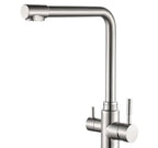 Trade Shop 3-Way Kitchen Mixer Tap – Hot, Cold & Filtered Water, 360° Swivel Spout Silver