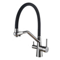 Matte Silver 3-in-1 Pull-Out Kitchen Tap