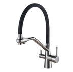 Matte Silver 3-in-1 Pull-Out Kitchen Tap