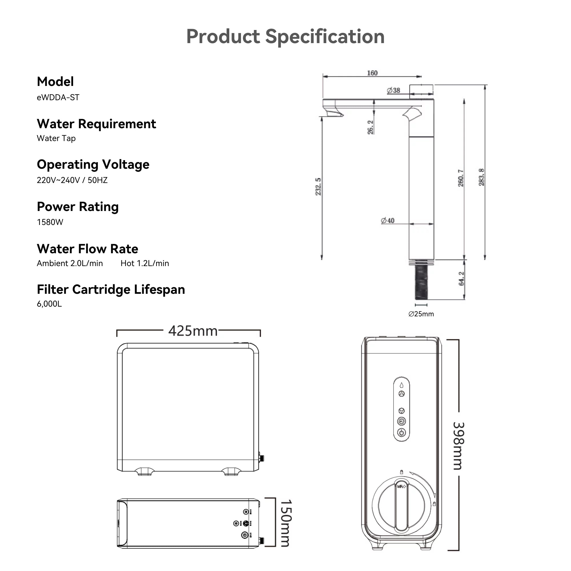 2-in-1 Reverse Osmosis System with Instant Heating